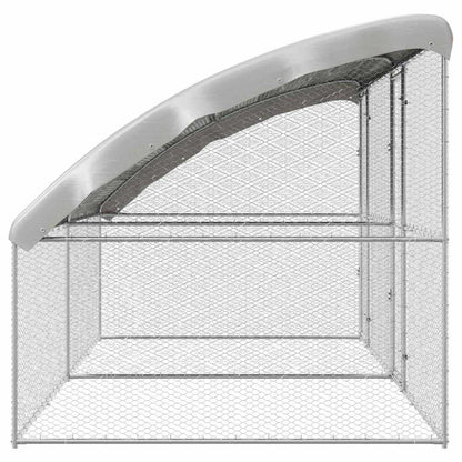 Hühnerkäfig Silber 400 x 200 x 198.5 cm Verzinkter Stahl