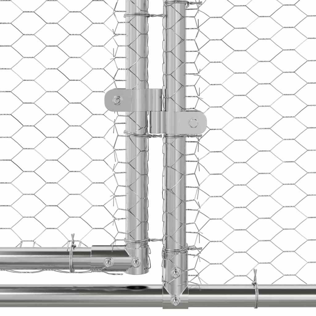Hühnerkäfig Silber 600 x 200 x 198.5 cm Verzinkter Stahl