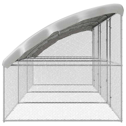 Hühnerkäfig Silber 600 x 200 x 198.5 cm Verzinkter Stahl