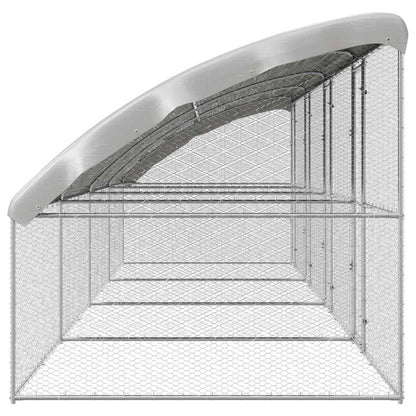 Hühnerkäfig Silber 800 x 200 x 198.5 cm Verzinkter Stahl