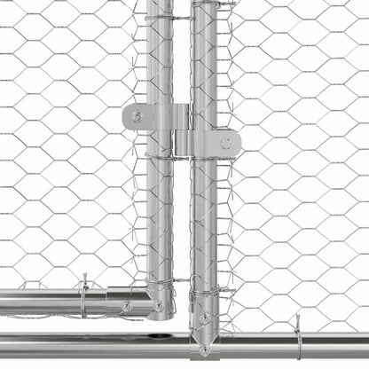 Hühnerkäfig Silber 600 x 200 x 198.5 cm Verzinkter Stahl
