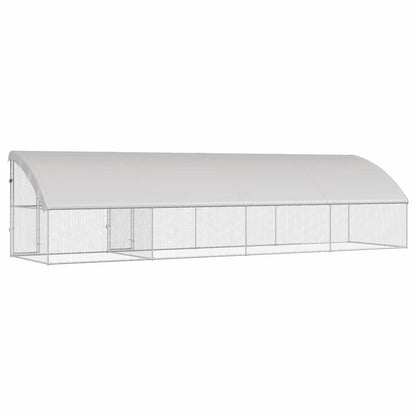 Hühnerkäfig Silber 800 x 200 x 198.5 cm Verzinkter Stahl