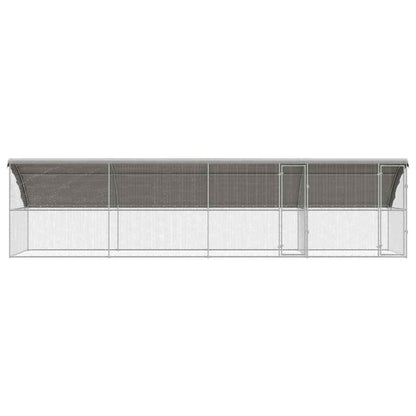 Hühnerkäfig Silber 800 x 200 x 198.5 cm Verzinkter Stahl