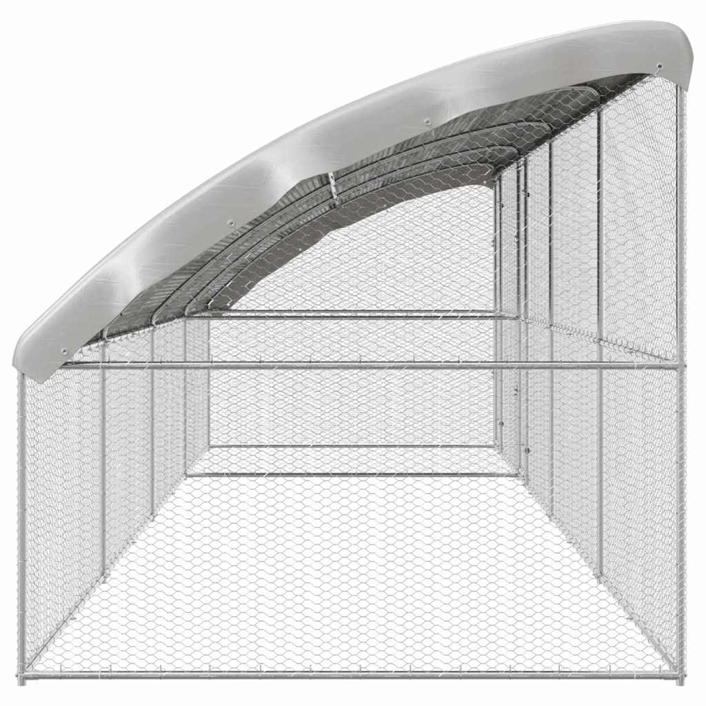 Hühnerkäfig Silber 800 x 200 x 198.5 cm Verzinkter Stahl