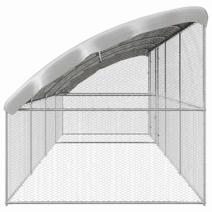 Hühnerkäfig Silber 800 x 200 x 198.5 cm Verzinkter Stahl
