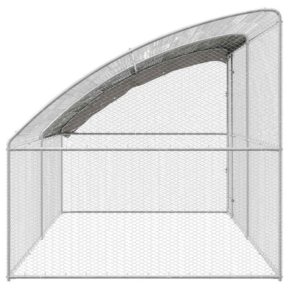 Hühnerkäfig Silber 400 x 200 x 198.5 cm Verzinkter Stahl