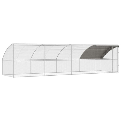 Hühnerkäfig Silber 800 x 200 x 198.5 cm Verzinkter Stahl