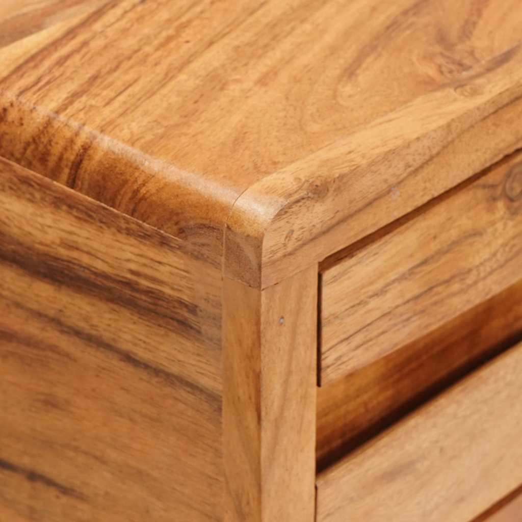 Konsolentisch Braun 110 x 30 x 80 cm Massivholz Akazie