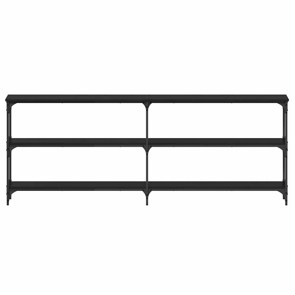 Konsolentisch Schwarz Eichen-Optik 200 x 29 x 75 cm