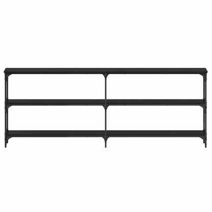 Konsolentisch Schwarz Eichen-Optik 200 x 29 x 75 cm