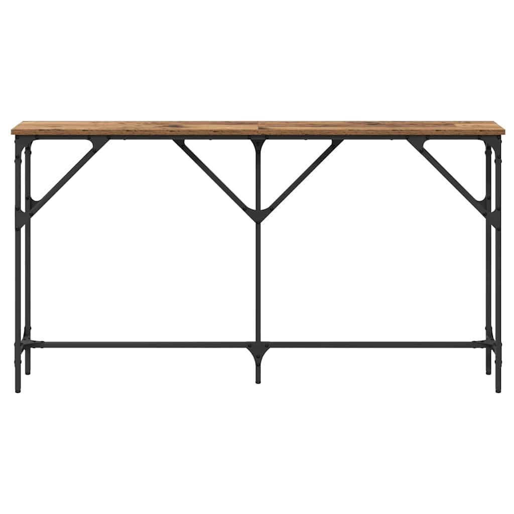 Konsolentisch Altholz 140 x 23 x 75 cm Schichtholz und Metall