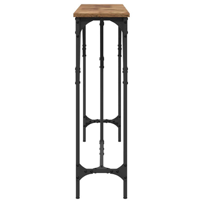 Konsolentisch Altholz 140 x 23 x 75 cm Schichtholz und Metall