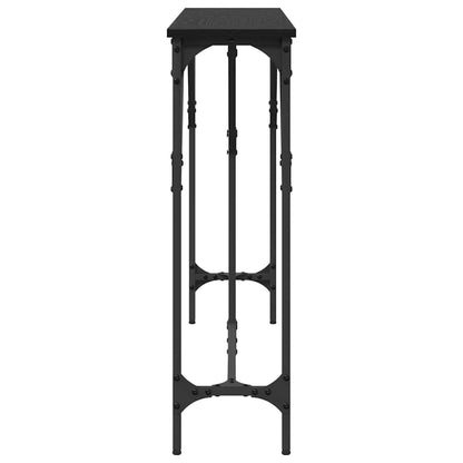 Konsolentisch Schwarz Eichen-Optik 140 x 23 x 75 cm