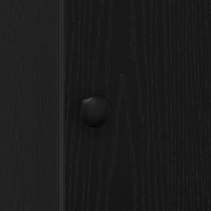 Küchenschrank mit Schubladen Schwarze Eiche Holzwerkstoff