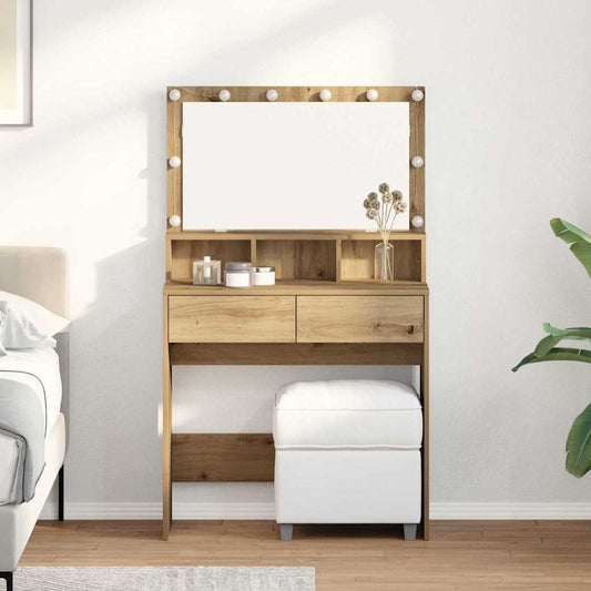 Schminktisch Artisan-Eiche 80 x 41 x 134,5 cm Holzwerkstoff