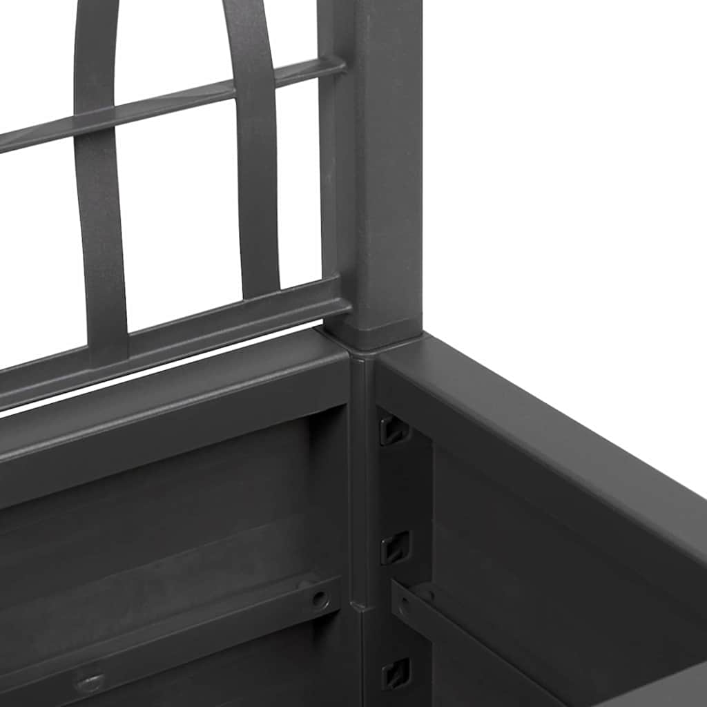 Gartenblumentopf Anthrazit 36 x 36 x 140 cm Polypropylen