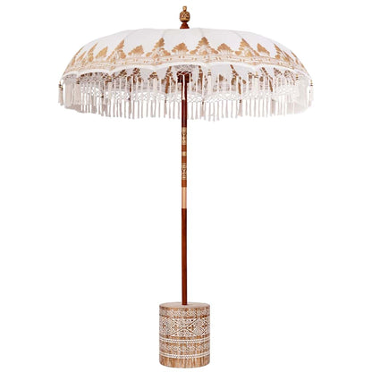 Balinesischer Sonnenschirm 260 Creme 180-190 cm
