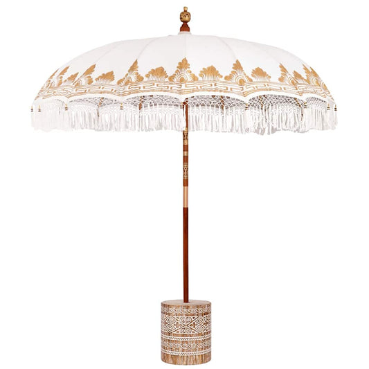Balinesischer Sonnenschirm 260 Creme 210-220 cm