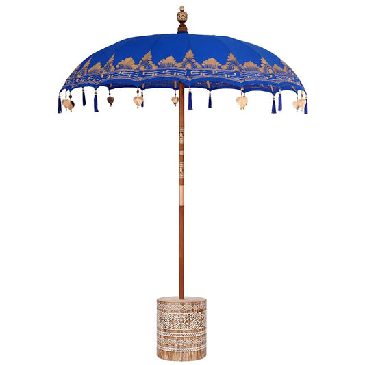 Balinesischer Sonnenschirm 260 Blau 180-190 cm
