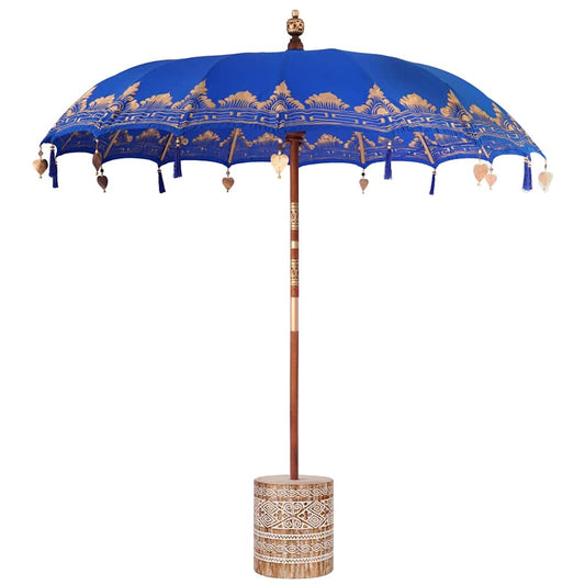 Balinesischer Sonnenschirm 260 Blau 210-220 cm