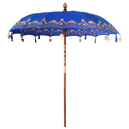 Balinesischer Sonnenschirm 260 Blau 210-220 cm