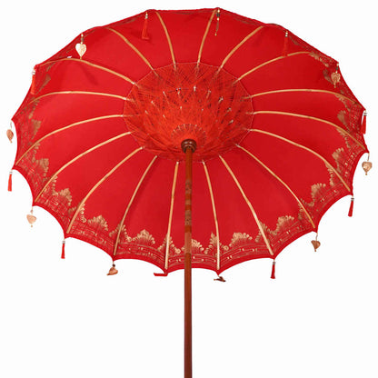 Balinesischer Sonnenschirm 260 Rot 210-220 cm