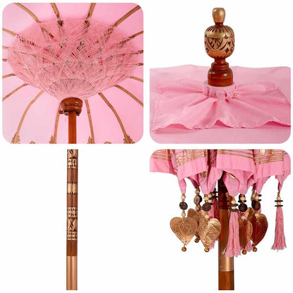 Balinesischer Sonnenschirm 260 Rosa 180-190 cm