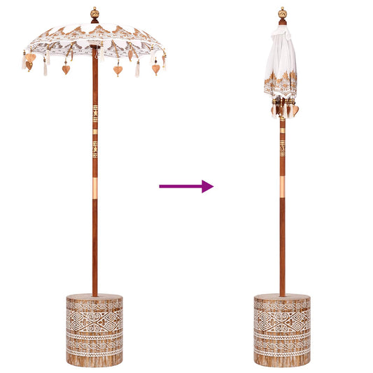 Balinesischer Sonnenschirm Creme 95 x 95 x 260 cm