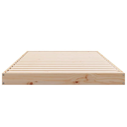 Bodenbettgestell Natur 100 x 210 cm Massivholz Kiefer