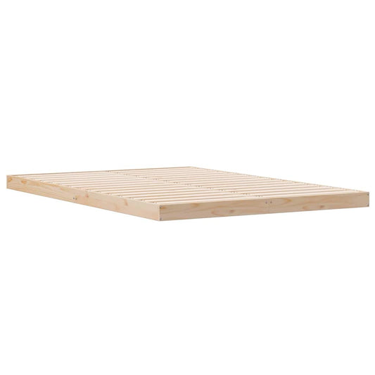 Bodenbettgestell Natur 160 x 210 cm Massivholz Kiefer
