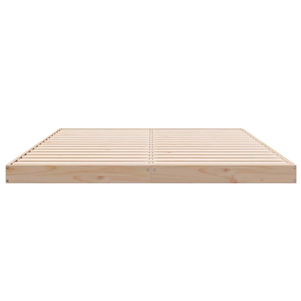 Bodenbettgestell Natur 160 x 210 cm Massivholz Kiefer