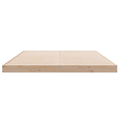 Bodenbettgestell Natur 160 x 210 cm Massivholz Kiefer