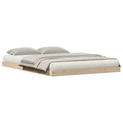 Bodenbettgestell Natur 160 x 210 cm Massivholz Kiefer