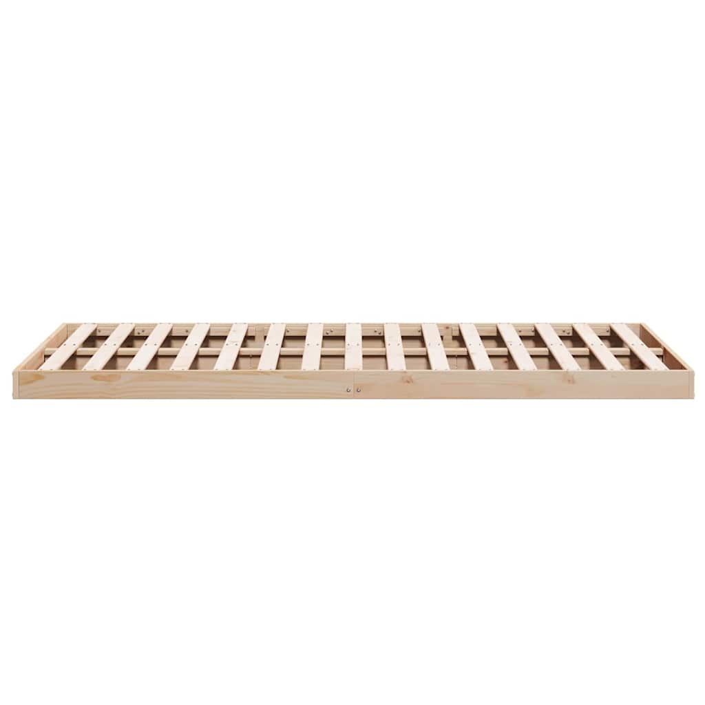 Bodenbettgestell Natur 160 x 210 cm Massivholz Kiefer