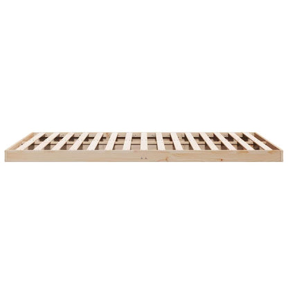 Bodenbettgestell Natur 200 x 210 cm Massivholz Kiefer