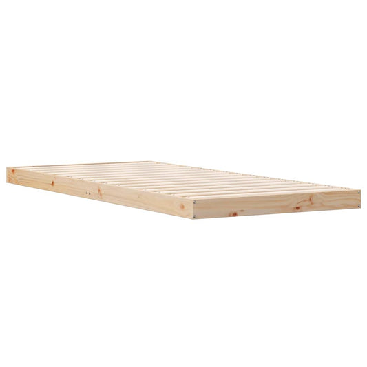 Bodenbettgestell Natur 80 x 220 cm Massivholz Kiefer