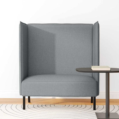Hoher Rücken Sofa Hellgrau 109 x 56 x 121 cm Stoff