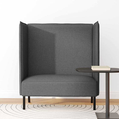 Hoher Rücken Sofa Dunkelgrau 109 x 56 x 121 cm Stoff