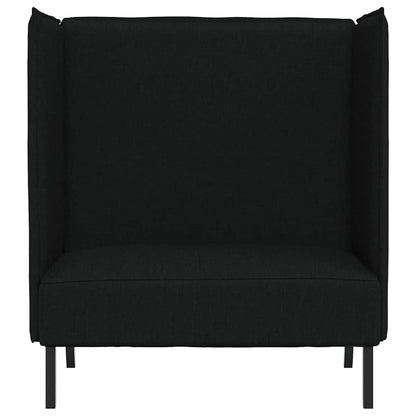 Hoher Rücken Sofa Schwarz 109 x 56 x 121 cm Stoff