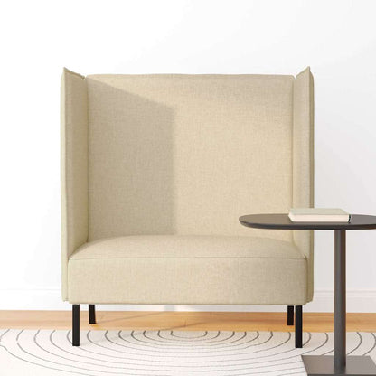 Hoher Rücken Sofa Creme 109 x 56 x 121 cm Stoff