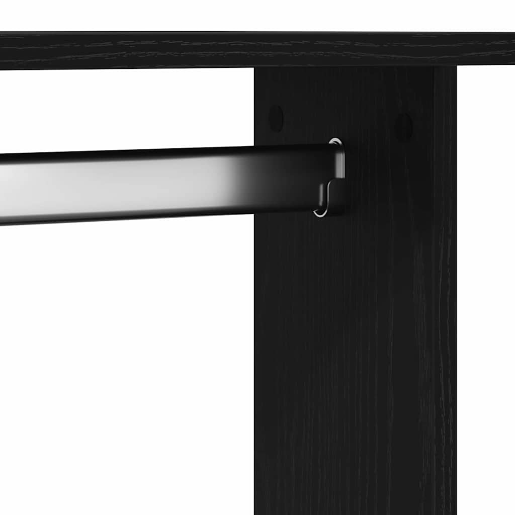 Kleiderschrank mit Regal Schwarz Eichen-Optik 102 x 38 x 110 cm