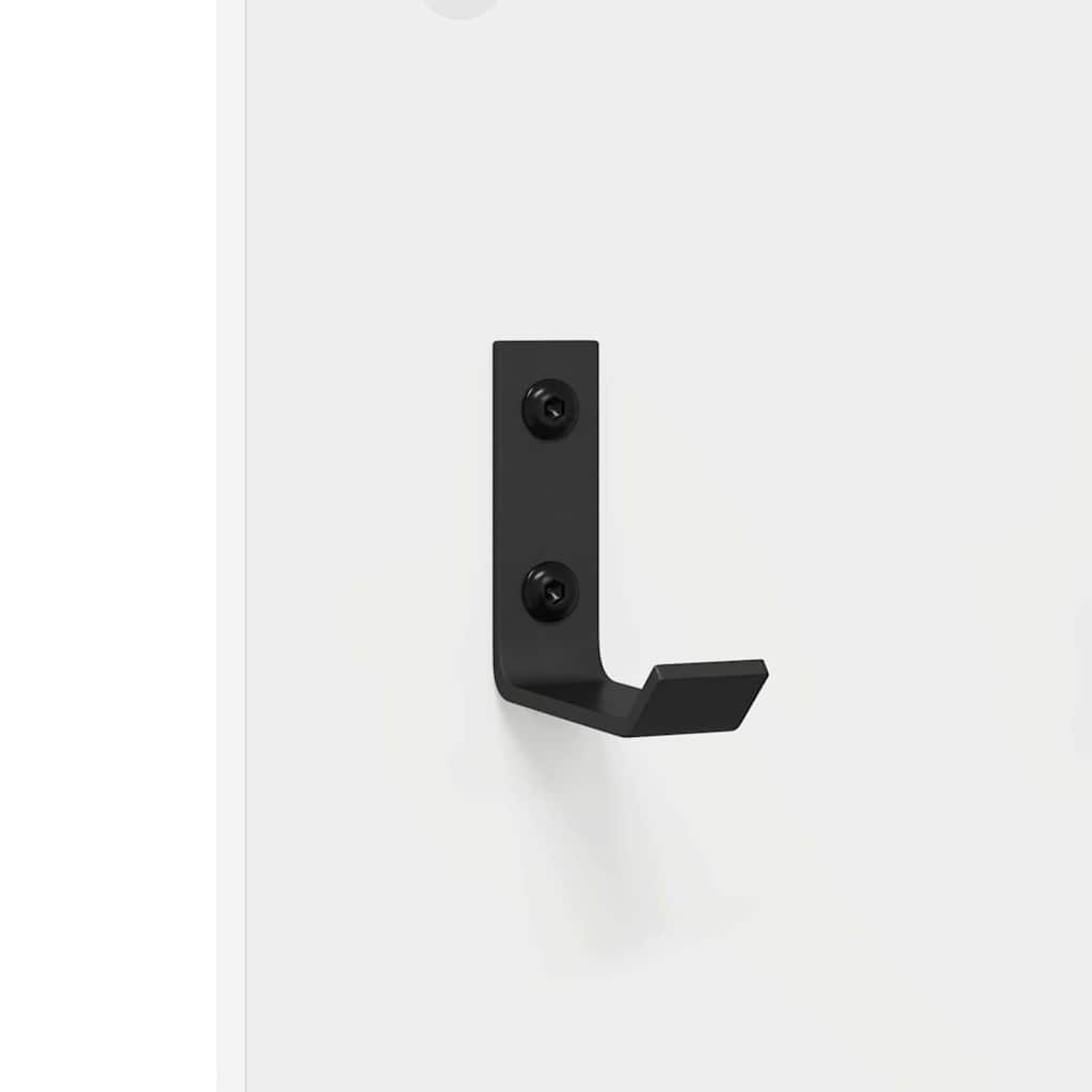 Wandmontierter Kleiderständer mit Spiegel Weiß 96 x 1.5 x 90 cm