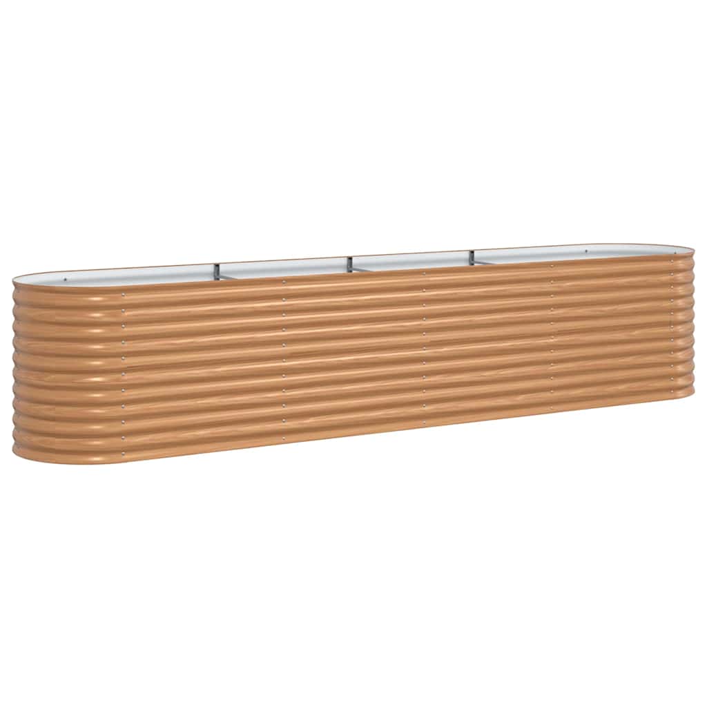 Garten-Hochbeet Braun 400 x 80 x 81 cm Stahl