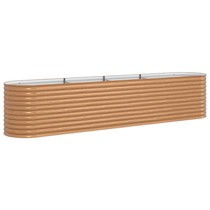 Garten-Hochbeet Braun 400 x 80 x 81 cm Stahl