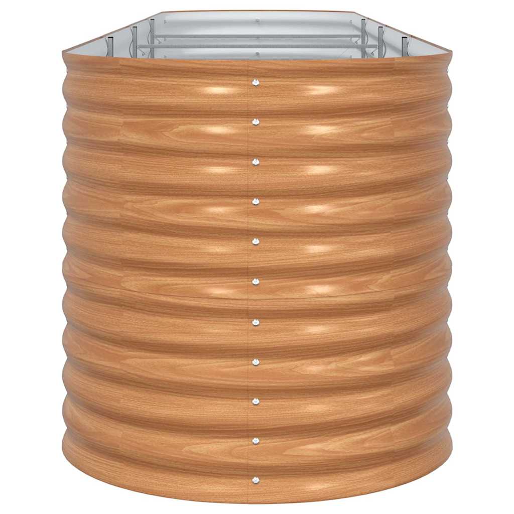 Garten-Hochbeet Braun 400 x 80 x 81 cm Stahl