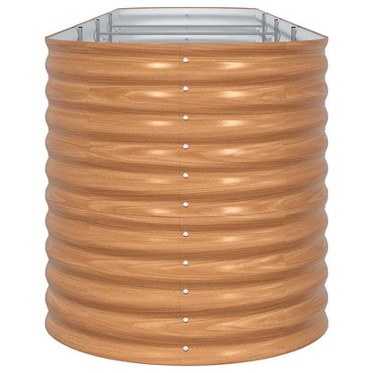 Garten-Hochbeet Braun 400 x 80 x 81 cm Stahl