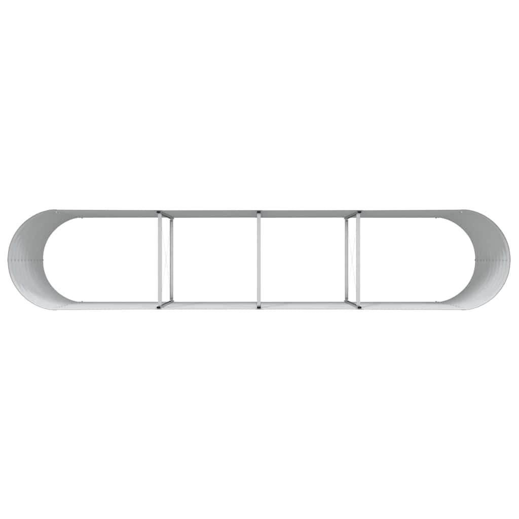 Garten-Hochbeet Braun 400 x 80 x 81 cm Stahl