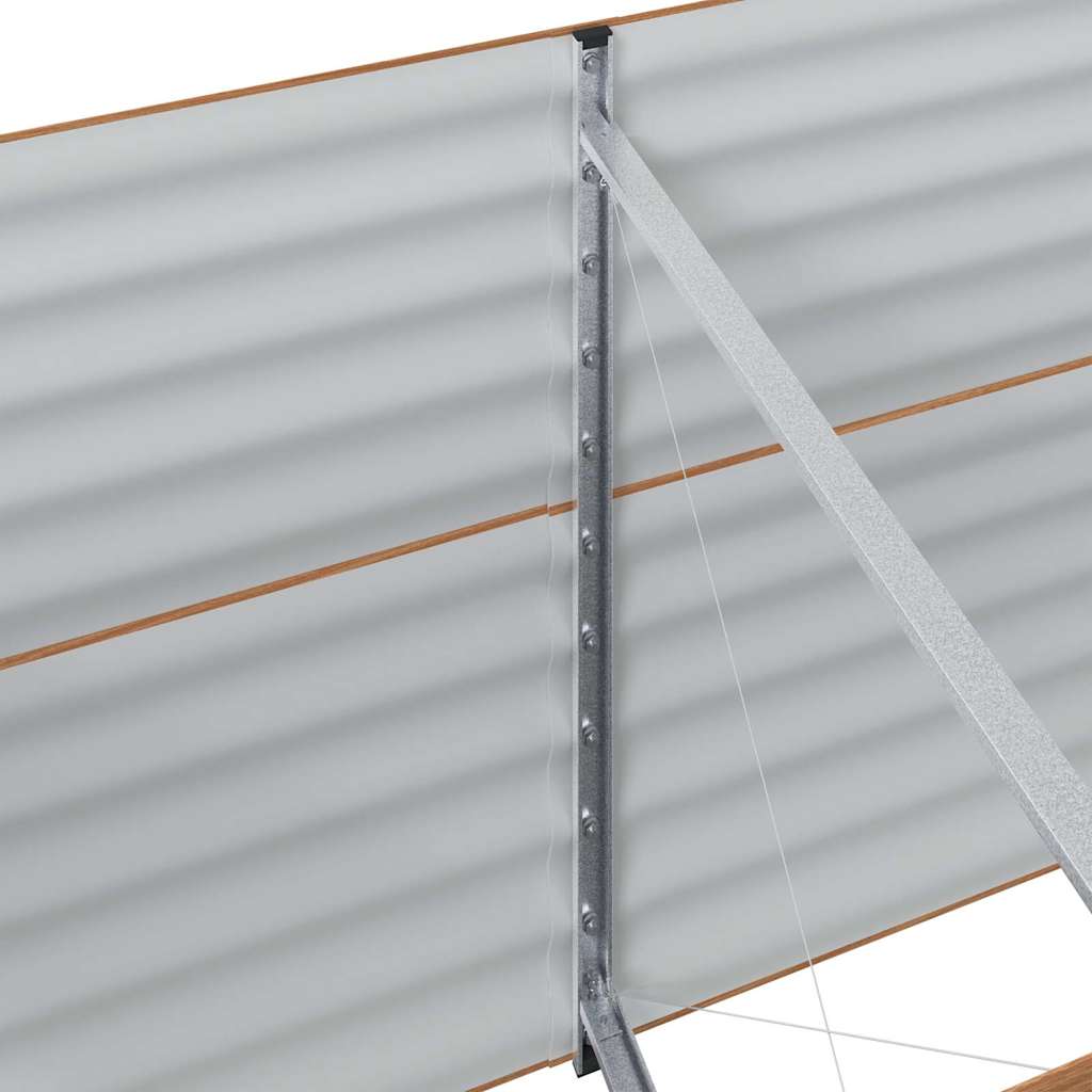 Garten-Hochbeet Braun 240 x 80 x 81 cm Stahl