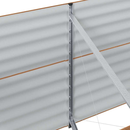 Garten-Hochbeet Braun 240 x 80 x 81 cm Stahl