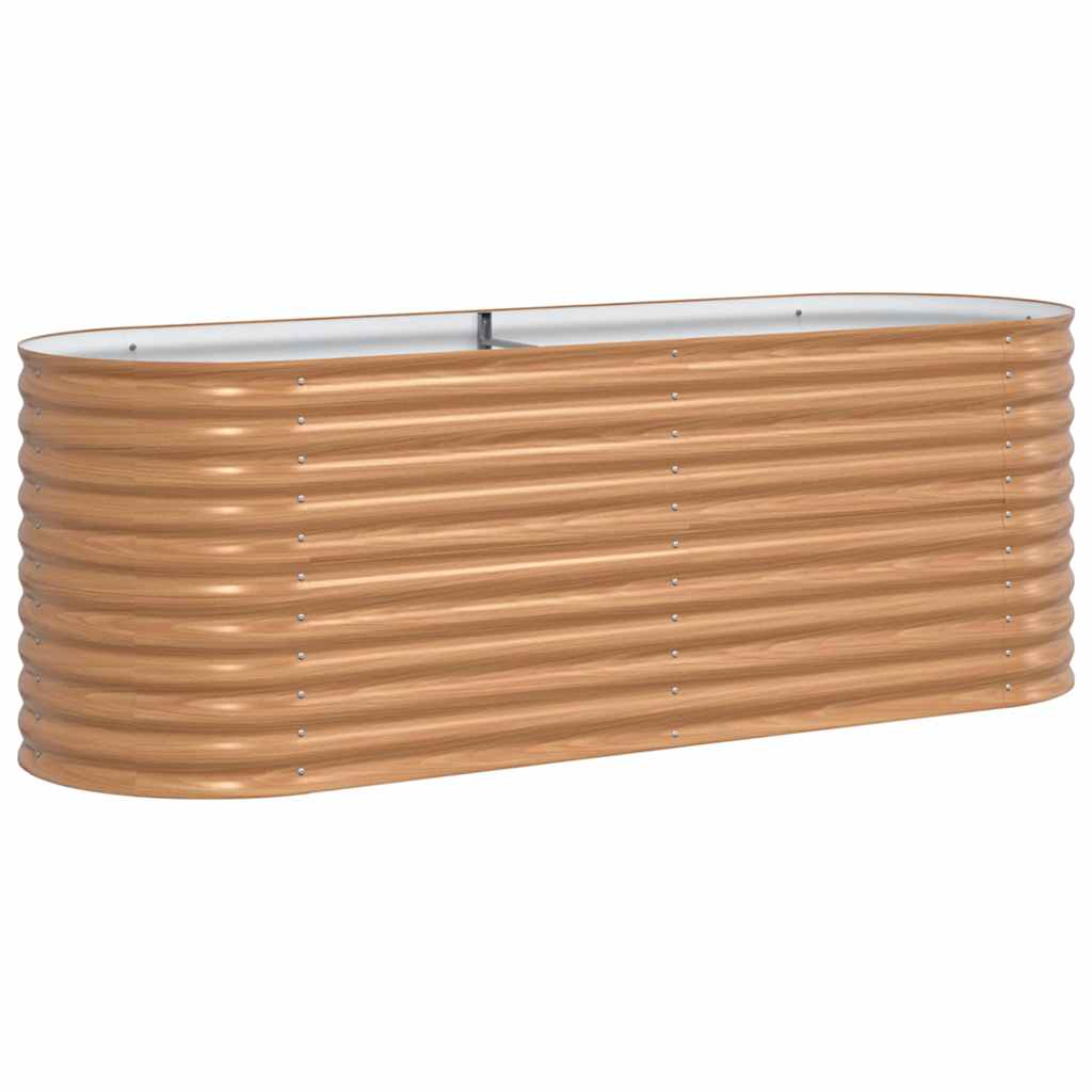Garten-Hochbeet Braun 240 x 80 x 81 cm Stahl